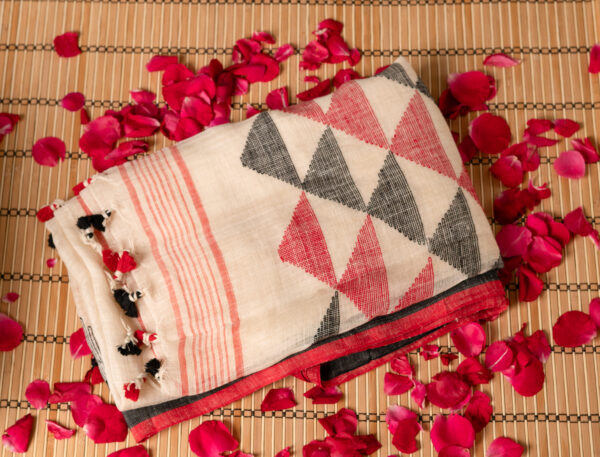 Organic Linen Temple Border - Image 2