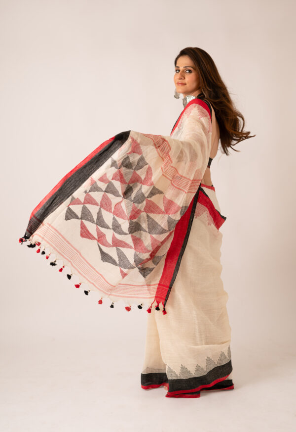 Organic Linen Temple Border - Image 3